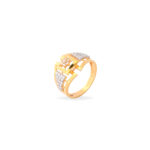 22KT Intricately Studded Gold Ring for Daily Wear