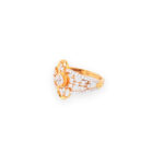 INTRICATE DIAMOND STUDDED 22KT YELLOW GOLD RING