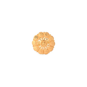 22KT Gold Circular Floral Medallion Ring for Women 22KT Gold Circular Floral Medallion Ring for Women