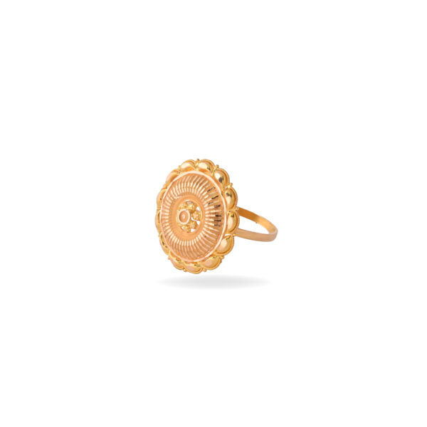 Delicate Flower-Inspired 22KT Gold Ring
