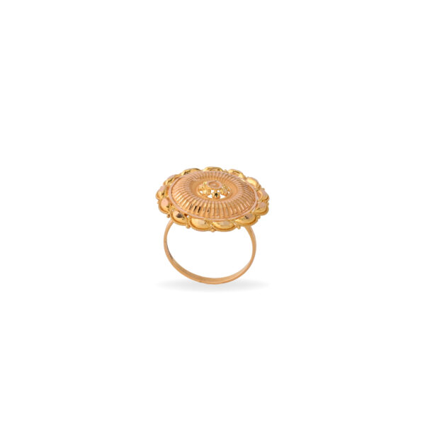 Delicate Flower-Inspired 22KT Gold Ring
