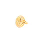 COCTAIL ROUND YELLOW RING