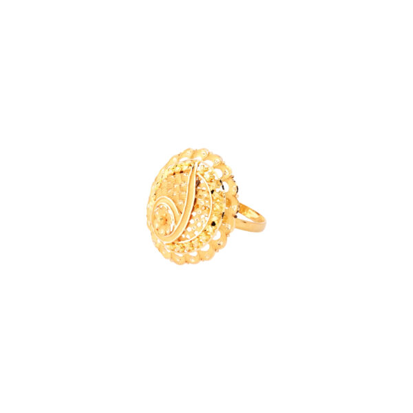 COCTAIL ROUND YELLOW RING