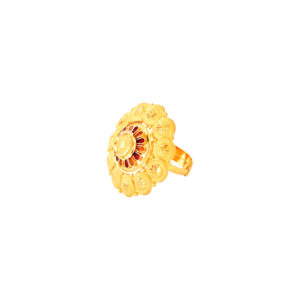 FLOWER WITH MEENA WORK RING